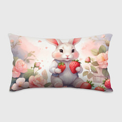Подушка-антистресс Кролик с клубникой, цвет: 3D-принт