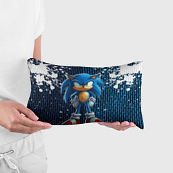 Подушка-антистресс Sonic - splash and logo, цвет: 3D-принт — фото 2