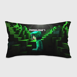 Подушка-антистресс Minecraft девушка и зеленые ступени блоки тропинки, цвет: 3D-принт