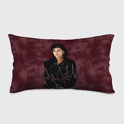 Подушка-антистресс Michael Jackson на бордовом фоне, цвет: 3D-принт