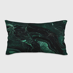 Подушка-антистресс Черно-зеленый мрамор, цвет: 3D-принт