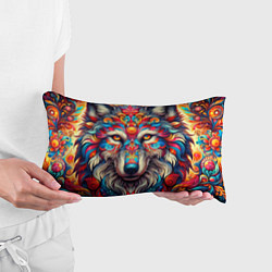 Подушка-антистресс Красочный волк, цвет: 3D-принт — фото 2