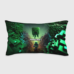 Подушка-антистресс Minecraft зеленая летящая голова