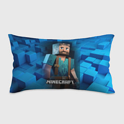 Подушка-антистресс Minecraft персонаж синий фон