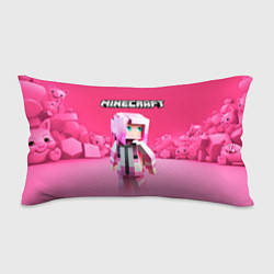Подушка-антистресс Minecraft персонаж розовый фон