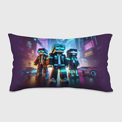Подушка-антистресс Minecraft - neon metropolis ai art