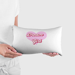 Подушка-антистресс Девушка-мечта и розовое сердце, цвет: 3D-принт — фото 2