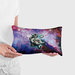 Подушка-антистресс Brave cat in space - ai art, цвет: 3D-принт — фото 2