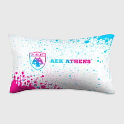 Подушка-антистресс AEK Athens neon gradient style по-горизонтали, цвет: 3D-принт