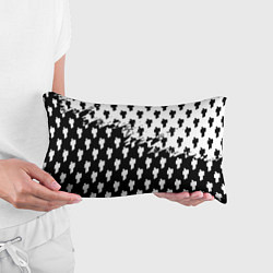 Подушка-антистресс Billie Eilish pattern black, цвет: 3D-принт — фото 2