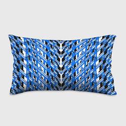 Подушка-антистресс Синяя техно броня, цвет: 3D-принт