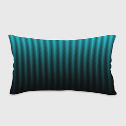 Подушка-антистресс Градиент полосатый чёрно-бирюзовый, цвет: 3D-принт