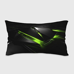Подушка-антистресс Зеленая абстрактная конструкция в стиле nvidia, цвет: 3D-принт