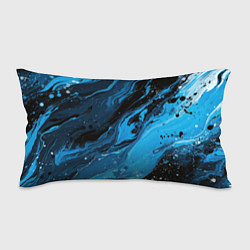 Подушка-антистресс Черно-синяя абстракция геометрическая, цвет: 3D-принт