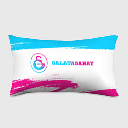 Подушка-антистресс Galatasaray neon gradient style по-горизонтали, цвет: 3D-принт