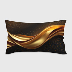 Подушка-антистресс Золотая стильная абстракция на черном фоне, цвет: 3D-принт