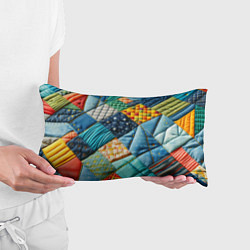 Подушка-антистресс Лоскутное одеяло - пэчворк, цвет: 3D-принт — фото 2