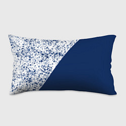 Подушка-антистресс Сине-белый пополам, цвет: 3D-принт