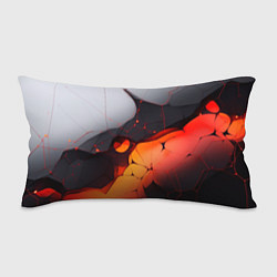Подушка-антистресс Объемная плита с красной лавой иллюстрация, цвет: 3D-принт
