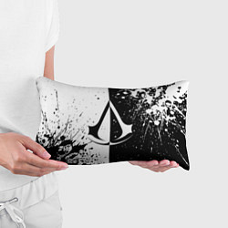 Подушка-антистресс Assasins Creed - black and white, цвет: 3D-принт — фото 2