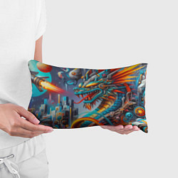 Подушка-антистресс Фантастическая композиция с драконом - нейросеть, цвет: 3D-принт — фото 2