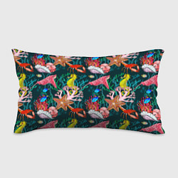 Подушка-антистресс Морская жизнь под водой - паттерн с звёздами и кон, цвет: 3D-принт