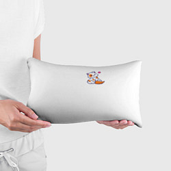 Подушка-антистресс Милый кот сидит улыбается с любовью, цвет: 3D-принт — фото 2