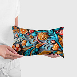 Подушка-антистресс Растительный узор - нейросеть, цвет: 3D-принт — фото 2