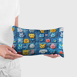 Подушка-антистресс Зайчата на пэчворк, цвет: 3D-принт — фото 2