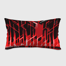 Подушка-антистресс Abstract red stripes on a black background, цвет: 3D-принт