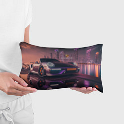 Подушка-антистресс Porshe neon city, цвет: 3D-принт — фото 2