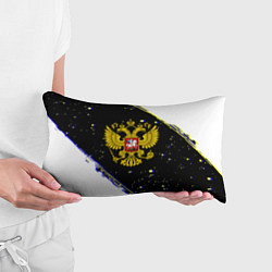 Подушка-антистресс Россия герб краски и полосы, цвет: 3D-принт — фото 2