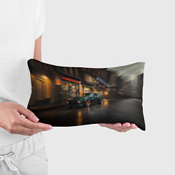 Подушка-антистресс Спорткар с оранжевыми десками, цвет: 3D-принт — фото 2