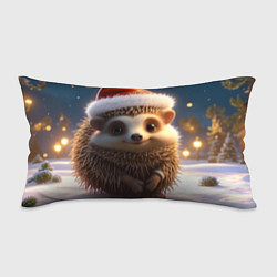 Подушка-антистресс Новогодний ежик в шапочке, цвет: 3D-принт