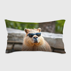 Подушка-антистресс Модная капибара в темных очках, цвет: 3D-принт