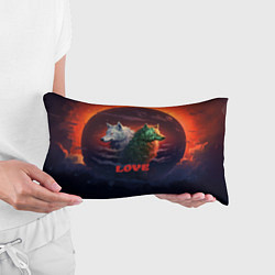 Подушка-антистресс Любовь - волк и волчица, цвет: 3D-принт — фото 2