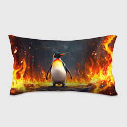 Подушка-антистресс Пингвин в огне, цвет: 3D-принт