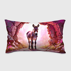 Подушка-антистресс Осел в розовом свете, цвет: 3D-принт