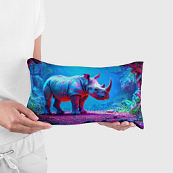 Подушка-антистресс Носорог в сказачном лесу, цвет: 3D-принт — фото 2
