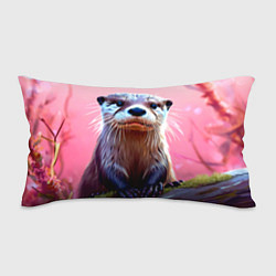 Подушка-антистресс Выдра в розовом цвете, цвет: 3D-принт