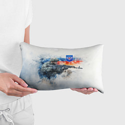 Подушка-антистресс Русский солдат и синий герб РФ, цвет: 3D-принт — фото 2