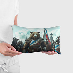 Подушка-антистресс Медведь русский воин, цвет: 3D-принт — фото 2