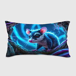 Подушка-антистресс Опоссум в синей туманности, цвет: 3D-принт