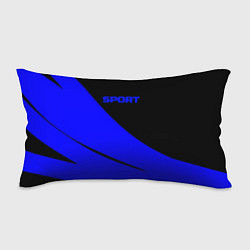 Подушка-антистресс Sport чёрно-синий двуцветный, цвет: 3D-принт