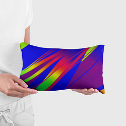 Подушка-антистресс Красно-синий с полосами градиент, цвет: 3D-принт — фото 2