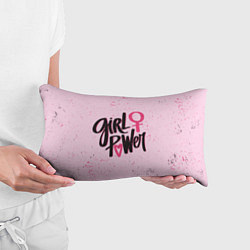 Подушка-антистресс Black and pink color girl power, цвет: 3D-принт — фото 2