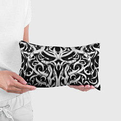 Подушка-антистресс Абстрактный узор - изогнутые формы трайбл татуиров, цвет: 3D-принт — фото 2