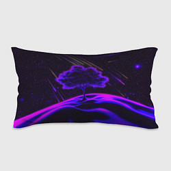 Подушка-антистресс Дерево и звездопад неоновый космос, цвет: 3D-принт