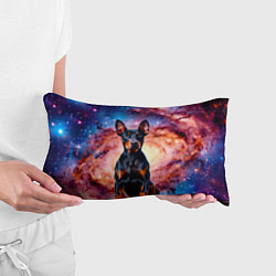 Подушка-антистресс Доберман в космосе, цвет: 3D-принт — фото 2