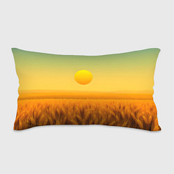 Подушка-антистресс Закат над пшеничным полем, цвет: 3D-принт